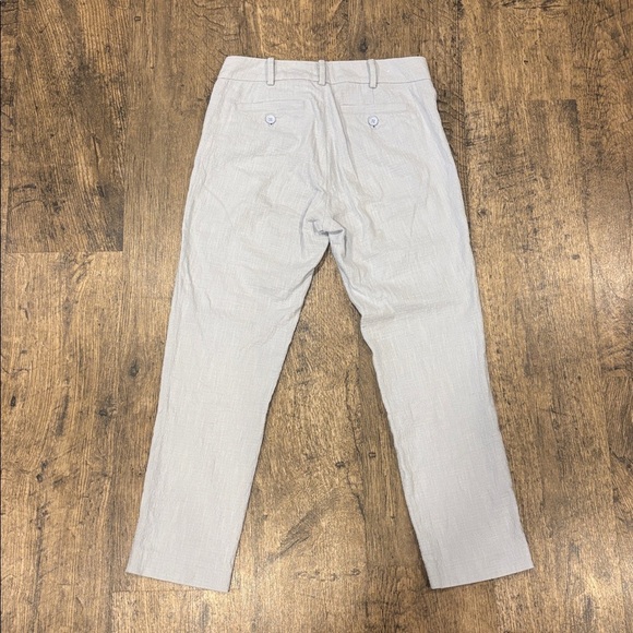 Club Monaco Soft Light Blue Cropped Textured Ankle Pants - Picture 7 of 10